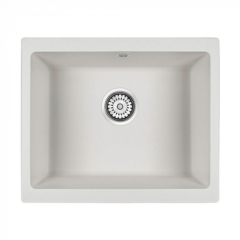 Кухонная мойка из искусственного камня Paulmark Gera 60 из искусственного гранита PM205546-WH белый 555х460 мм