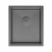 Кухонная мойка из нержавеющей стали Paulmark Next 38 Uni PM213844-GM вороненая сталь 380х440 мм — 1