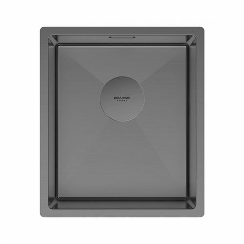 Кухонная мойка из нержавеющей стали Paulmark Next 38 Uni PM213844-GM вороненая сталь 380х440 мм