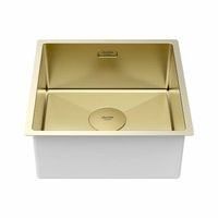 Кухонная мойка из нержавеющей стали Paulmark Next 44 Uni PM214444-LG светлое золото 440х440 мм — 2