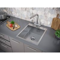 Кухонная мойка из нержавеющей стали Paulmark Kroner 45 PM214551-BS нержавеющая сталь 450х510 мм — 3