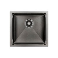 Кухонная мойка из нержавеющей стали Paulmark Marx PM214844-GM вороненая сталь 480х440 мм — 1