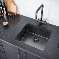 Кухонная мойка из нержавеющей стали Paulmark Marx PM214844-GM вороненая сталь 480х440 мм — 3