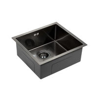 Кухонная мойка из нержавеющей стали Paulmark Marx PM214844-GM вороненая сталь 480х440 мм — 2