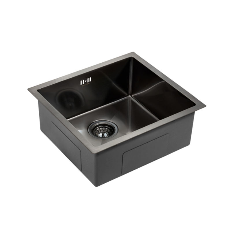 Кухонная мойка из нержавеющей стали Paulmark Marx PM214844-GM вороненая сталь 480х440 мм