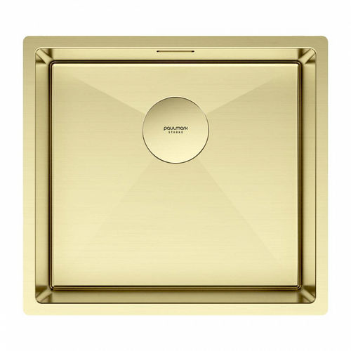 Кухонная мойка из нержавеющей стали Paulmark Next 48 Uni PM214844-LG светлое золото 480х440 мм