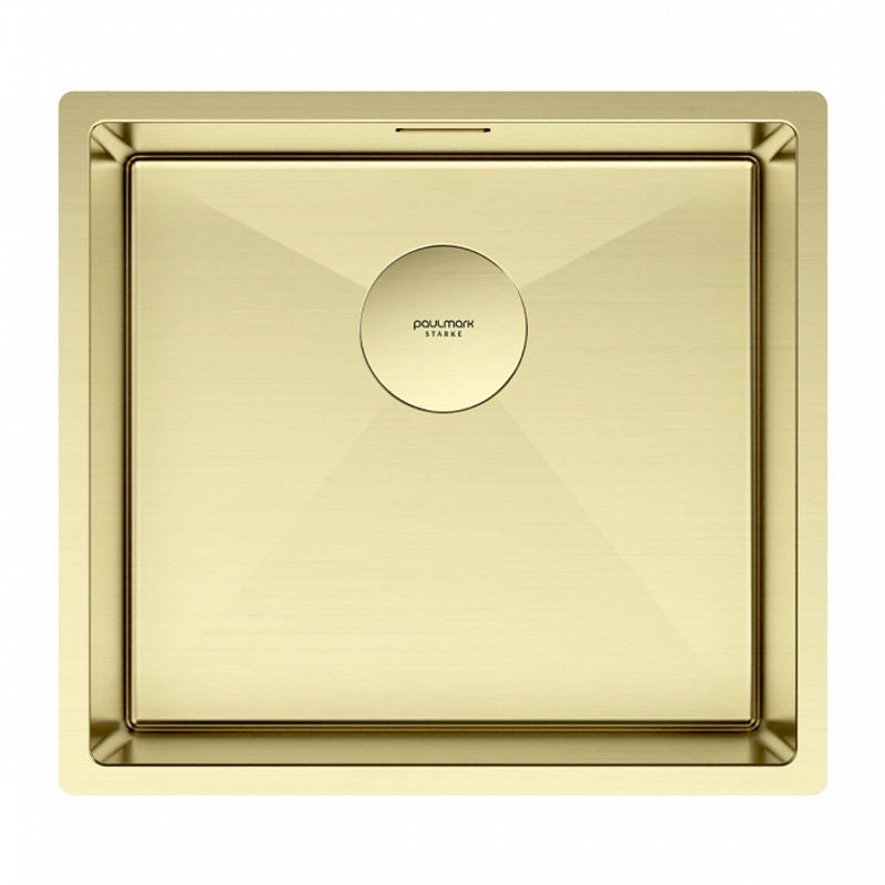 Кухонная мойка из нержавеющей стали Paulmark Next 48 Uni PM214844-LG светлое золото 480х440 мм