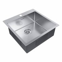 Кухонная мойка из нержавеющей стали Paulmark Kroner 51 PM215151-BS брашированная нержавеющая сталь 510х510 мм — 2