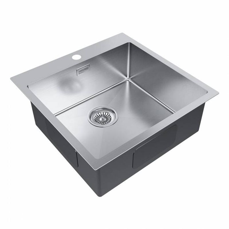 Кухонная мойка из нержавеющей стали Paulmark Kroner 51 PM215151-BS брашированная нержавеющая сталь 510х510 мм