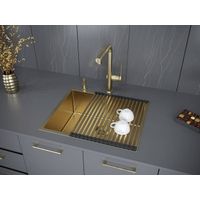 Кухонная мойка из нержавеющей стали Paulmark Next 54 Uni PM215444-BG брашированное золото 540х440 мм — 5