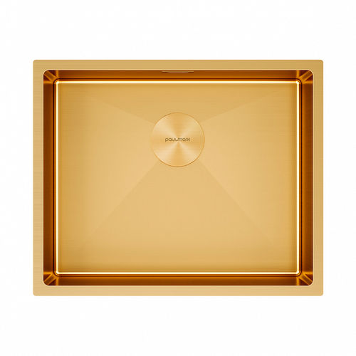 Кухонная мойка из нержавеющей стали Paulmark Next 54 Uni PM215444-BG брашированное золото 540х440 мм
