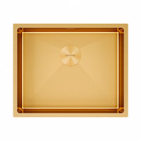 Кухонная мойка из нержавеющей стали Paulmark Next 58 Uni PM215844-BG брашированное золото 580х440 мм — 1