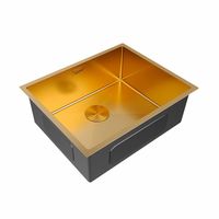 Кухонная мойка из нержавеющей стали Paulmark Next 58 Uni PM215844-BG брашированное золото 580х440 мм — 2