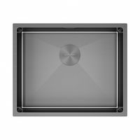 Кухонная мойка из нержавеющей стали Paulmark Next 58 Uni PM215844-GM вороненая сталь 580х440 мм — 1