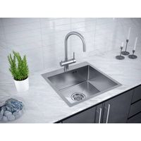 Кухонная мойка из нержавеющей стали Paulmark Kroner 59 PM215951-BS нержавеющая сталь 590х510 мм — 3