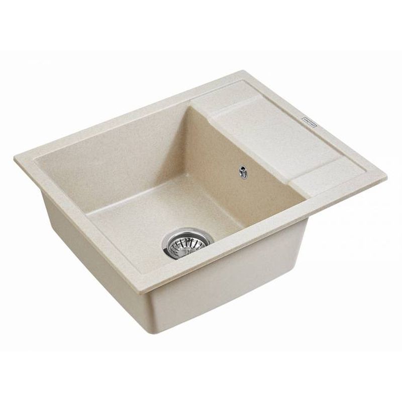 Кухонная мойка из искусственного камня Paulmark Flugen 50-600 из искусственного гранита PM216050-BE бежевый 600х500 мм