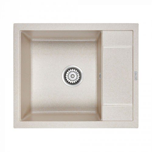 Кухонная мойка из искусственного камня Paulmark Flugen 50-600 из искусственного гранита PM216050-BE бежевый 600х500 мм