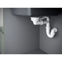 Кухонная мойка из искусственного камня Paulmark Flugen 50-600 из искусственного гранита PM216050-BLM черный металлик 600х500 мм — 4