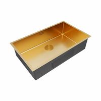 Кухонная мойка из нержавеющей стали Paulmark Next 74 Uni PM217444-BG брашированное золото 740х440 мм — 2