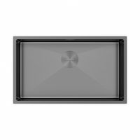 Кухонная мойка из нержавеющей стали Paulmark Next 74 Uni PM217444-GM вороненая сталь 740х440 мм — 1