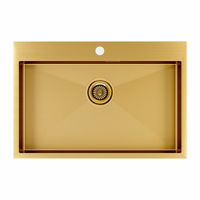 Кухонная мойка из нержавеющей стали Paulmark Kroner 75 PM217551-BG брашированное золото 750х510 мм — 1
