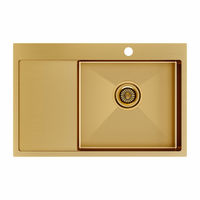 Кухонная мойка из нержавеющей стали Paulmark Kroner 78F PM217851-BGR брашированное золото правая 780х510 мм — 1