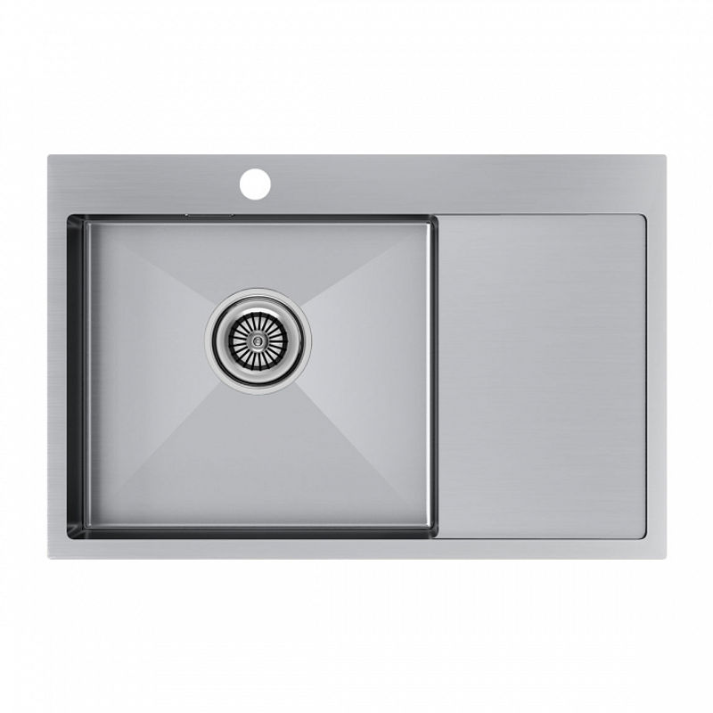 Кухонная мойка из нержавеющей стали Paulmark Kroner 78F PM217851-BSL брашированная нержавеющая сталь левая 780х510 мм