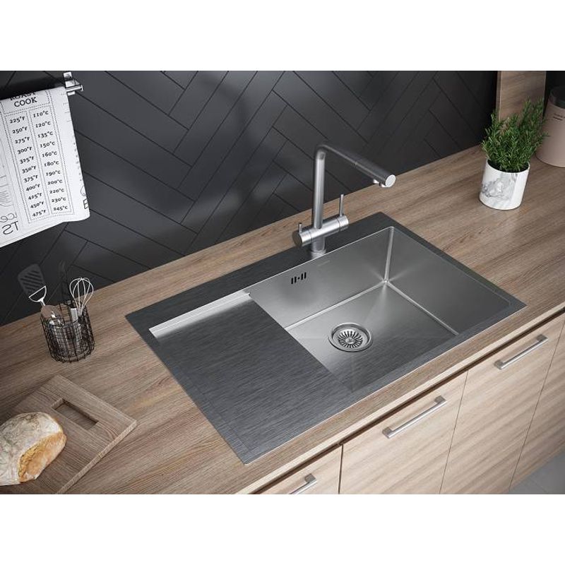 Кухонная мойка из нержавеющей стали Paulmark Kroner 78F PM217851-BSR брашированная нержавеющая сталь правая 780х510 мм Pau