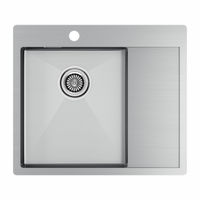 Кухонная мойка из нержавеющей стали Paulmark Kroner 59F PM225951-BSL нержавеющая сталь 590х510 мм — 1