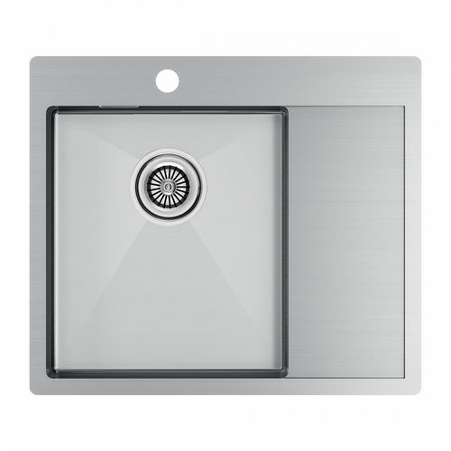 Кухонная мойка из нержавеющей стали Paulmark Kroner 59F PM225951-BSL нержавеющая сталь 590х510 мм