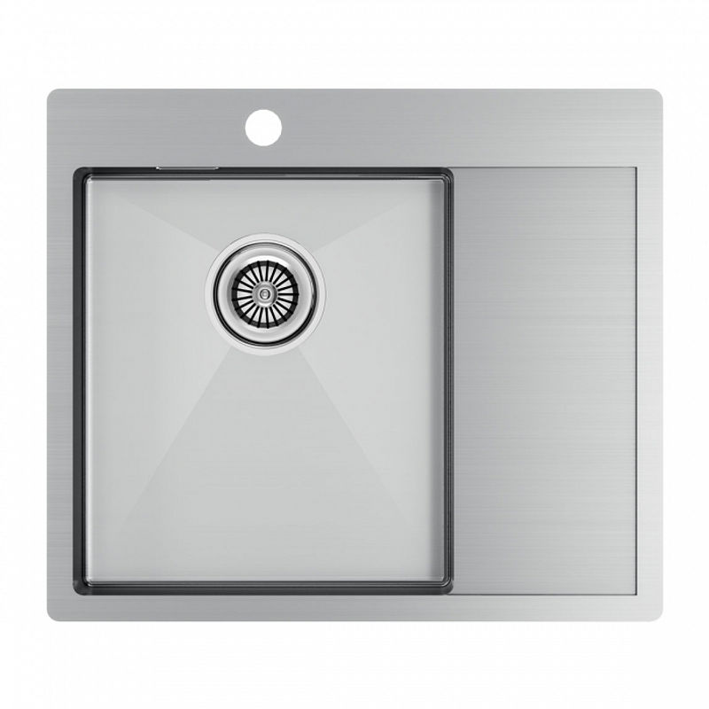 Кухонная мойка из нержавеющей стали Paulmark Kroner 59F PM225951-BSL нержавеющая сталь 590х510 мм