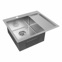 Кухонная мойка из нержавеющей стали Paulmark Kroner 59F PM225951-BSL нержавеющая сталь 590х510 мм — 2