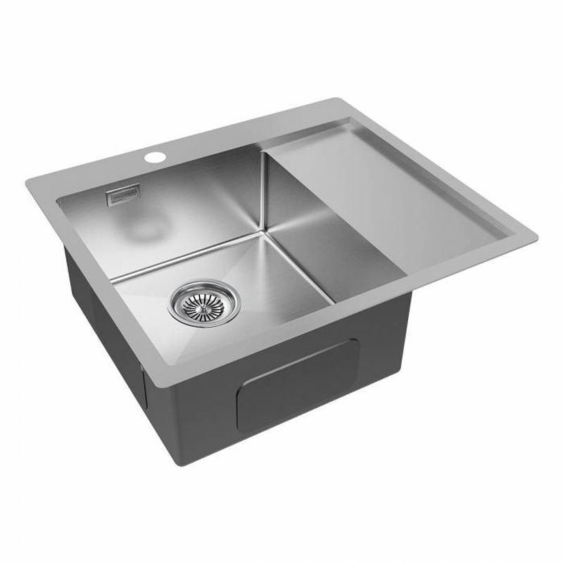 Кухонная мойка из нержавеющей стали Paulmark Kroner 59F PM225951-BSL нержавеющая сталь 590х510 мм
