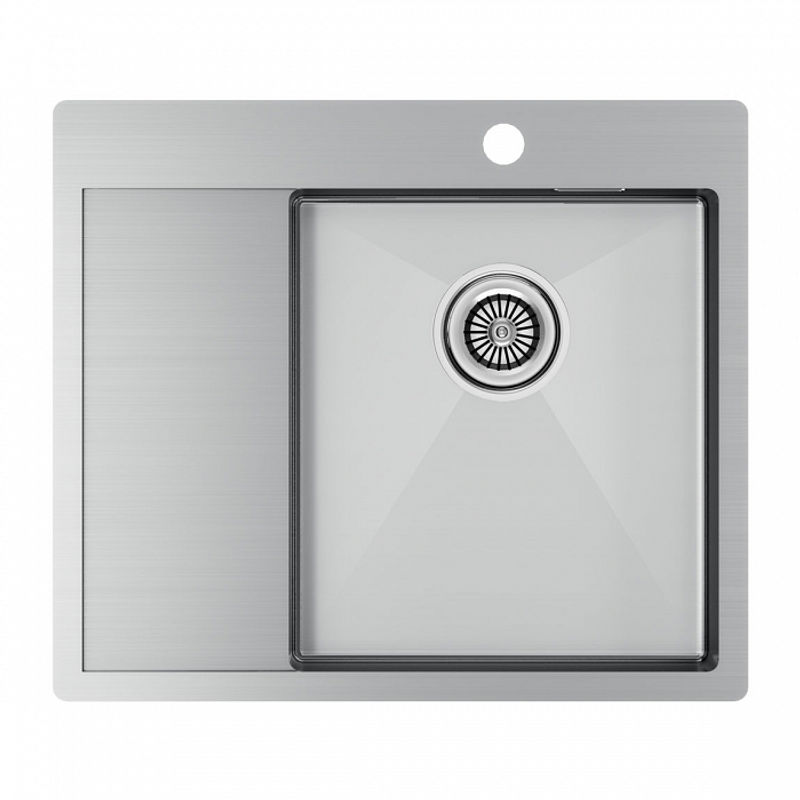 Кухонная мойка из нержавеющей стали Paulmark Kroner 59F PM225951-BSR нержавеющая сталь 590х510 мм