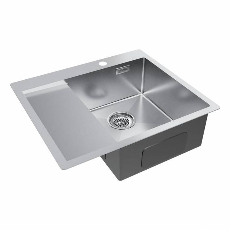 Кухонная мойка из нержавеющей стали Paulmark Kroner 59F PM225951-BSR нержавеющая сталь 590х510 мм