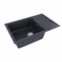 Кухонная мойка из искусственного камня Paulmark Flugen 60 из искусственного гранита PM317850-AN антрацит 780х500 мм — 2