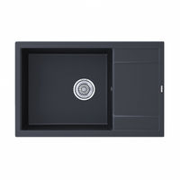 Кухонная мойка из искусственного камня Paulmark Flugen 60 из искусственного гранита PM317850-AN антрацит 780х500 мм — 1