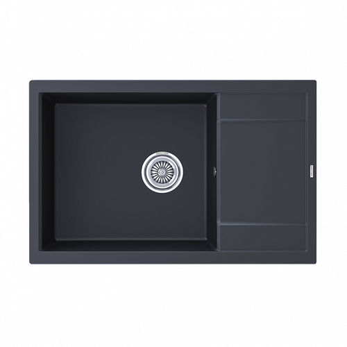 Кухонная мойка из искусственного камня Paulmark Flugen 60 из искусственного гранита PM317850-AN антрацит 780х500 мм