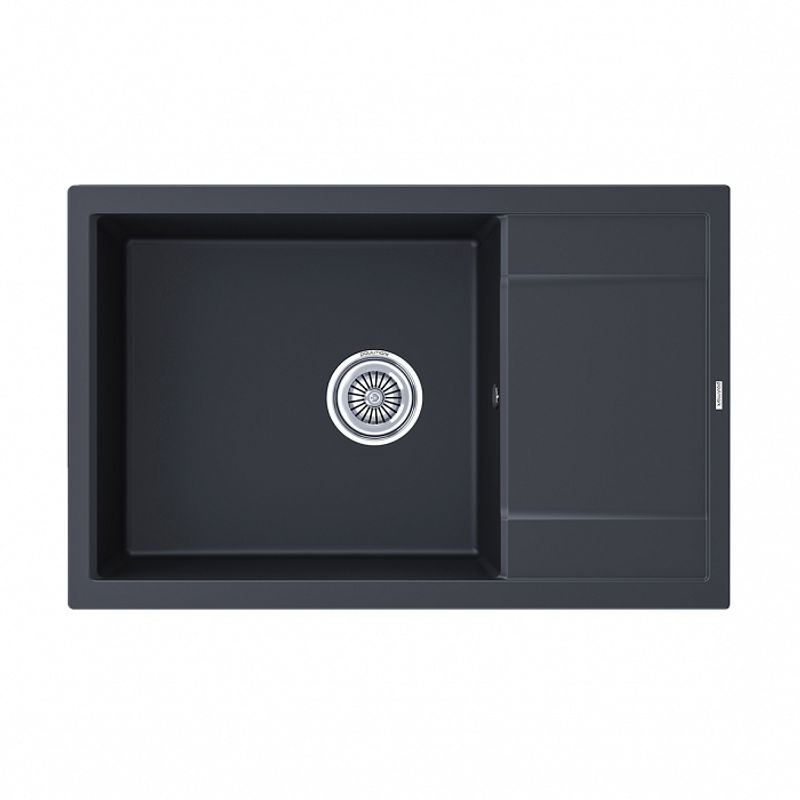Кухонная мойка из искусственного камня Paulmark Flugen 60 из искусственного гранита PM317850-AN антрацит 780х500 мм