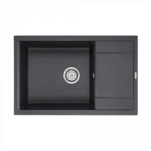 Кухонная мойка из искусственного камня Paulmark Flugen 60 из искусственного гранита PM317850-BL черный 780х500 мм