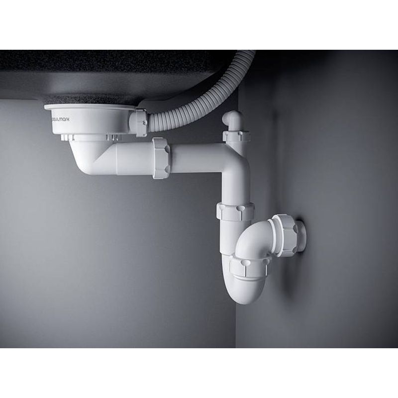 Кухонная мойка из искусственного камня Paulmark Flugen 60 из искусственного гранита PM317850-BL черный 780х500 мм