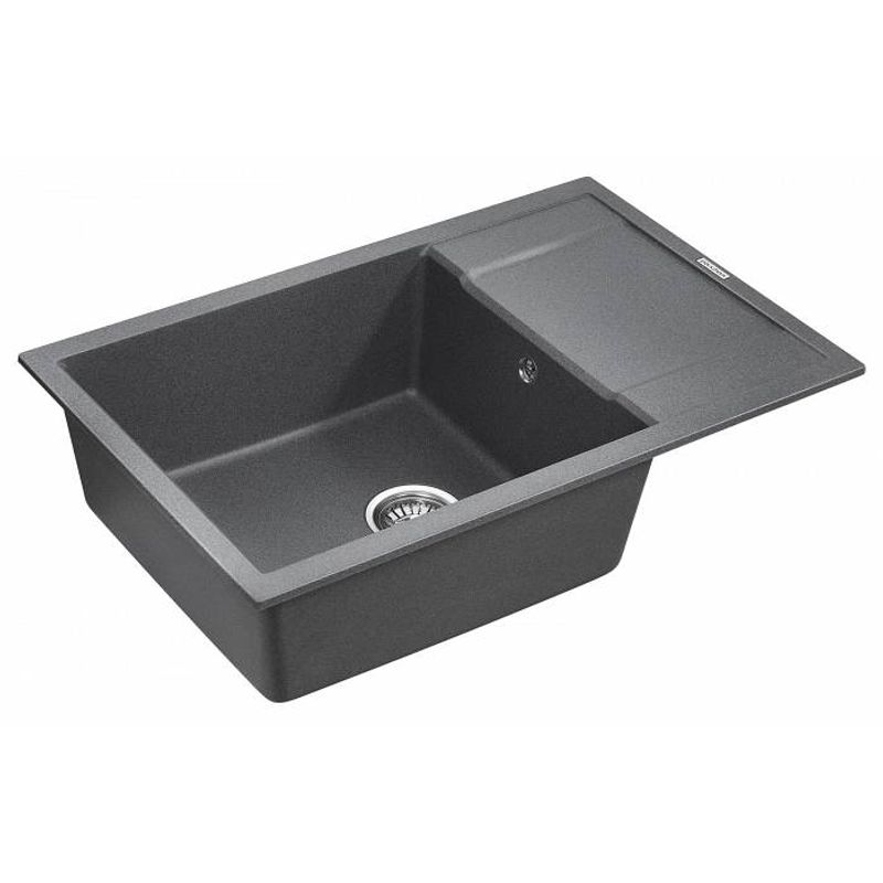Кухонная мойка из искусственного камня Paulmark Flugen 60 из искусственного гранита PM317850-DG графит 780х500 мм