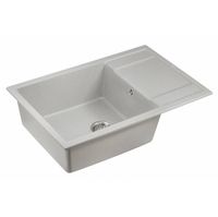 Кухонная мойка из искусственного камня Paulmark Flugen 60 из искусственного гранита PM317850-GR серый 780х500 мм — 2