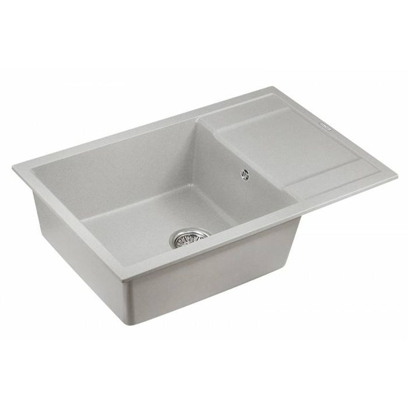 Кухонная мойка из искусственного камня Paulmark Flugen 60 из искусственного гранита PM317850-GR серый 780х500 мм