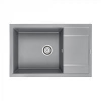 Кухонная мойка из искусственного камня Paulmark Flugen 60 из искусственного гранита PM317850-GRM серый металлик 780х500 мм — 1