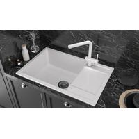 Кухонная мойка из искусственного камня Paulmark Flugen 60 из искусственного гранита PM317850-WH белый 780х500 мм — 3