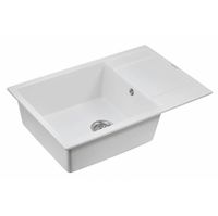Кухонная мойка из искусственного камня Paulmark Flugen 60 из искусственного гранита PM317850-WH белый 780х500 мм — 2