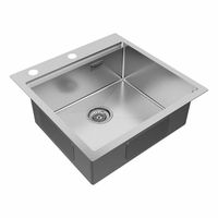 Кухонная мойка из нержавеющей стали Paulmark Kroner-Pro 51 PM705151-BS брашированная нержавеющая сталь 510х510 мм — 2