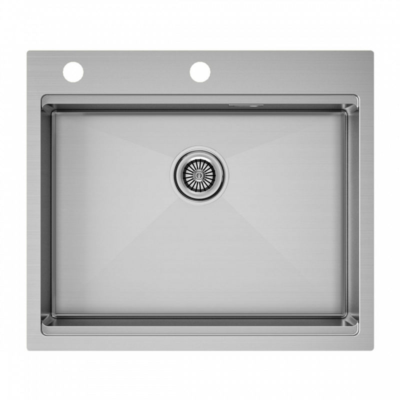 Кухонная мойка из нержавеющей стали Paulmark Kroner-Pro 59 PM705951-BS брашированная нержавеющая сталь 590х510 мм
