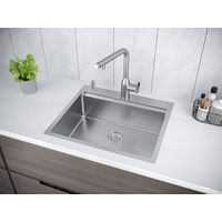 Кухонная мойка из нержавеющей стали Paulmark Kroner-Pro 59 PM705951-BS брашированная нержавеющая сталь 590х510 мм — 3